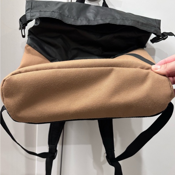 Adidas Sport ID Pack Sackpack - Clip Pack Backpack - Brown - Black - Zip Pockets - Picture 11 of 15